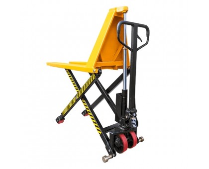 Тележка гидравлическая XILIN г/п 1000 кг JF с ножничным подъемом (полиуретан.колеса)