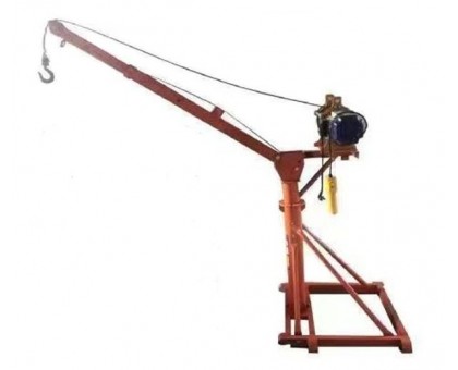 Мини-кран строительный TOR KM 300/500 кг 60/30 м с поворотной стрелой и электролебедкой (220В)