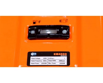 Генератор бензиновый TOR KM4000H 2,8кВт 220В 16л с кнопкой запуска