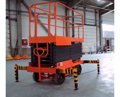 Подъемник ножничный передвижной TOR SJY 300 кг 12 м (от сети)